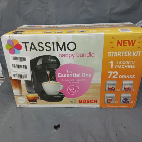 boxed TASSIMO HAPPY POD COFFEE MACHINE 