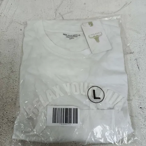 MILANO BULLS WHITE T-SHIRT - SIZE L