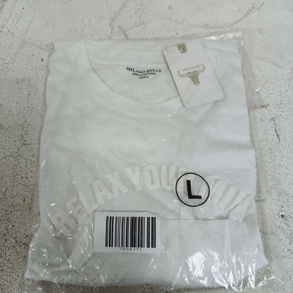 MILANO BULLS WHITE T-SHIRT - SIZE L