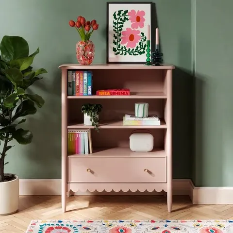 BOXED REMI LOW BOOKCASE BLUSH ( 1 BOX )