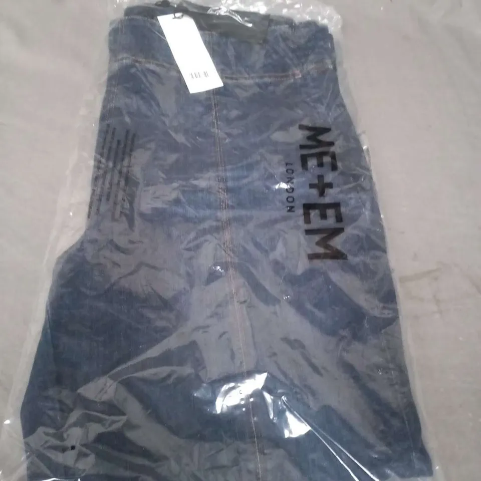 BAGGED ME+EM CROPPED KICK FLARE TRAVEL JEANS BLUE WASH SIZE 32