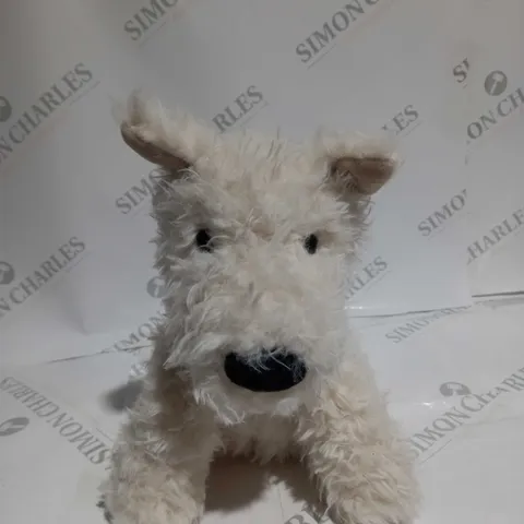 JELLYCAT MUNRO SCOTTIE DOG SOFT TOY IN WHITE
