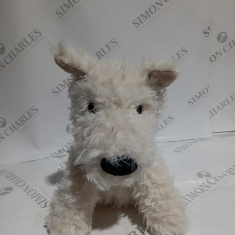 JELLYCAT MUNRO SCOTTIE DOG SOFT TOY IN WHITE