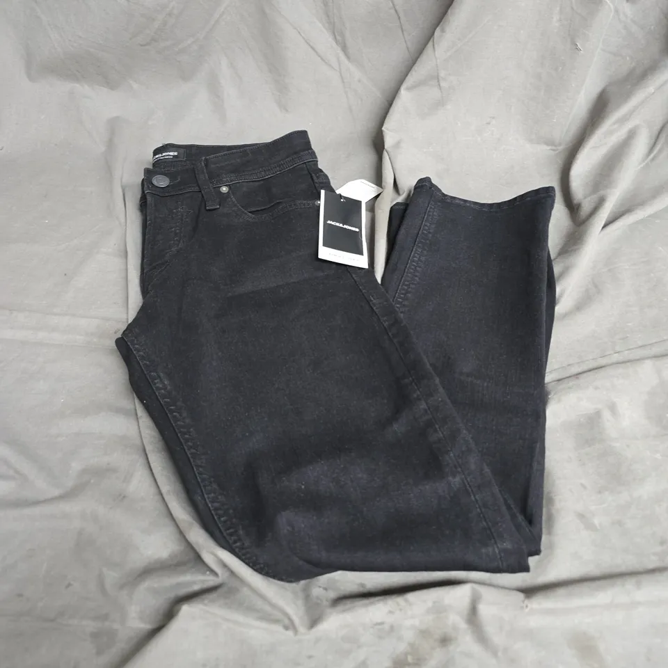 JACK&JONES GLENN JEANS IN BLACK DENIM SIZE W28 L30