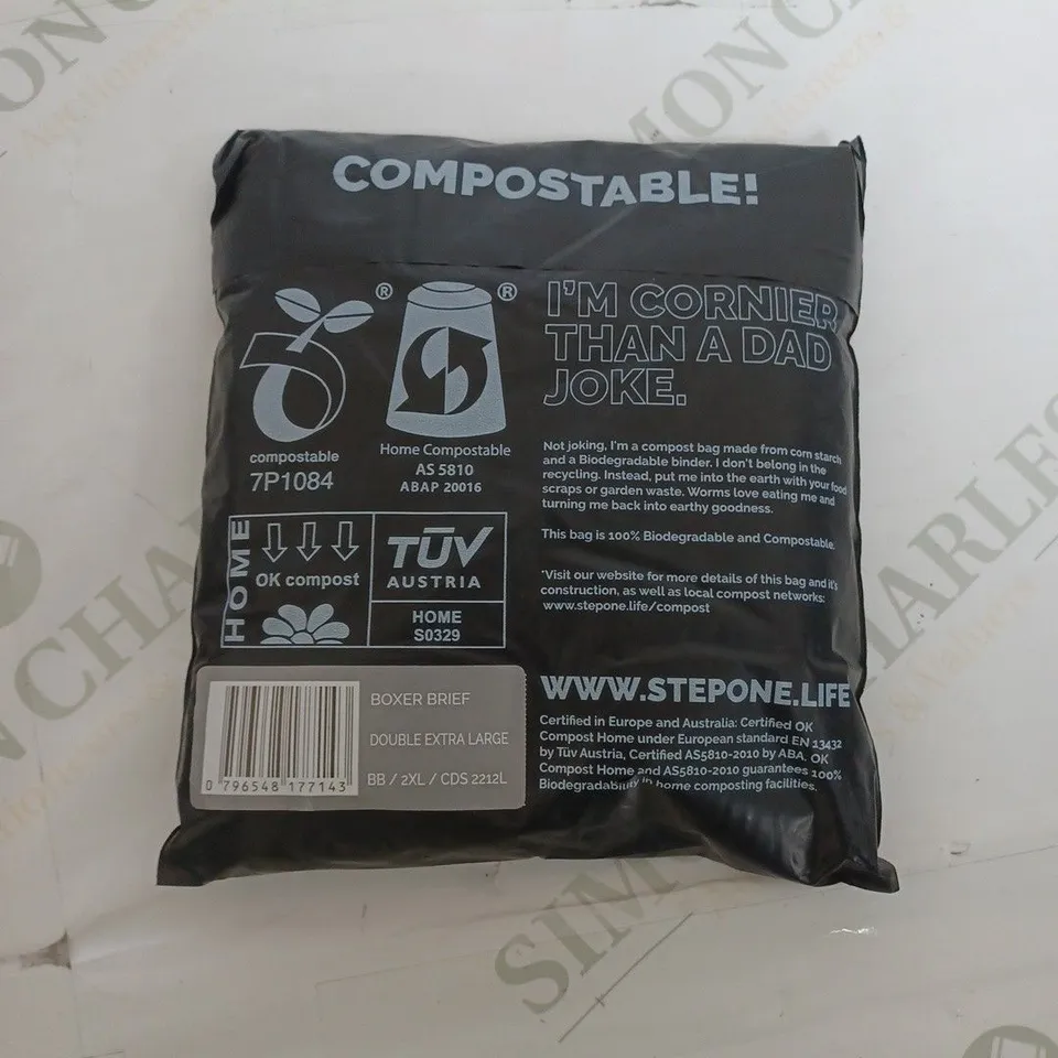 SEALED STEPONE BOXER BRIEF DOUBLE EXTRA LARGE 