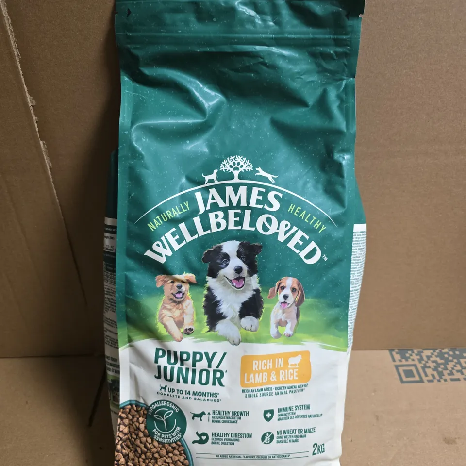 JAMES WELLBELOVED PUPPY JUNIOR LAMB & RICE DOG FOOD – 2KG