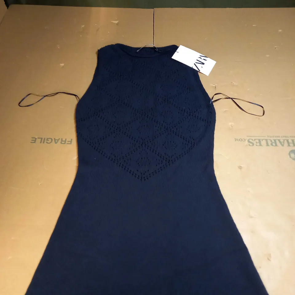 ZARA SHORT NAVY BLUE DRESS - SIZE XL