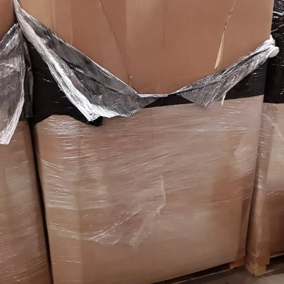 PALLET CONTAINING ASSORTED HOUSEHOLD PRODUCTS INCLUDING RETRACTABLE GATE, 40×60 PICTURE FRAME, STEAM MOP CLEANER, AIR COOLER & KNITTING MACHINE