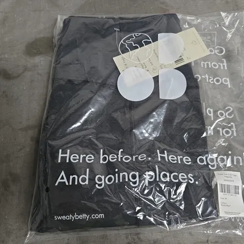 SWEATY BETTY SUPER SOFT 7/8 YOGA LEGGINGS – BLACK MARL, SIZE M