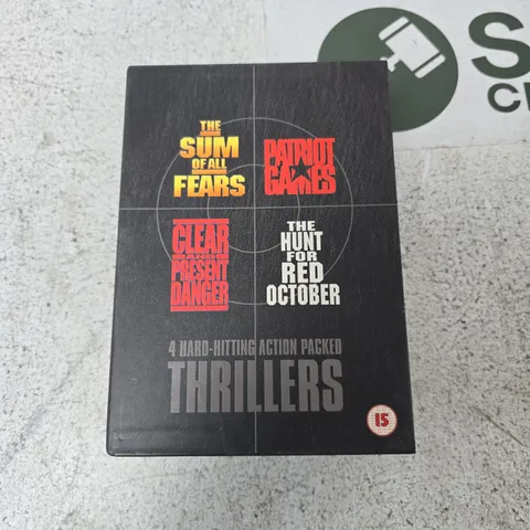 THE SUM OF ALL FEARS / PATRIOT GAMES / CLEAR AND PRESENT DANGER / THE HUNT FOR RED OCTOBER – 4 DVD BOX SET