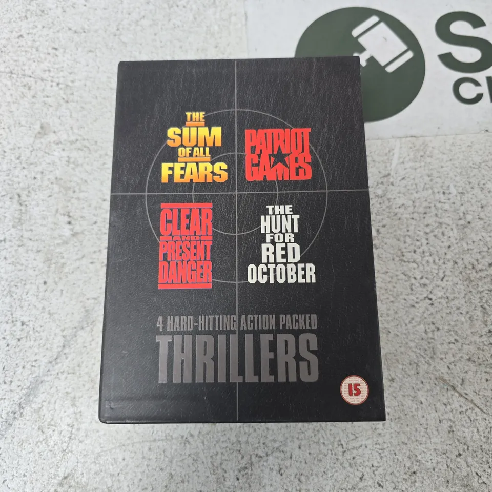THE SUM OF ALL FEARS / PATRIOT GAMES / CLEAR AND PRESENT DANGER / THE HUNT FOR RED OCTOBER – 4 DVD BOX SET