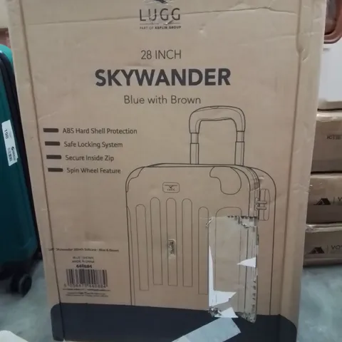 BOXED LUGG 28INCH SKYWANDER BLUE WITH BROWN 