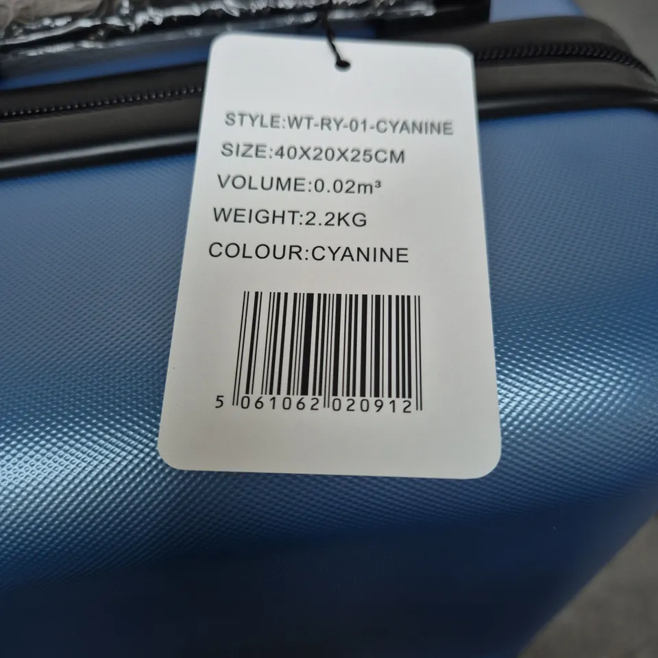 WOW TRAVEL CYANINE BLUE HARD-SHELL SUITCASE 40X20X25 CM