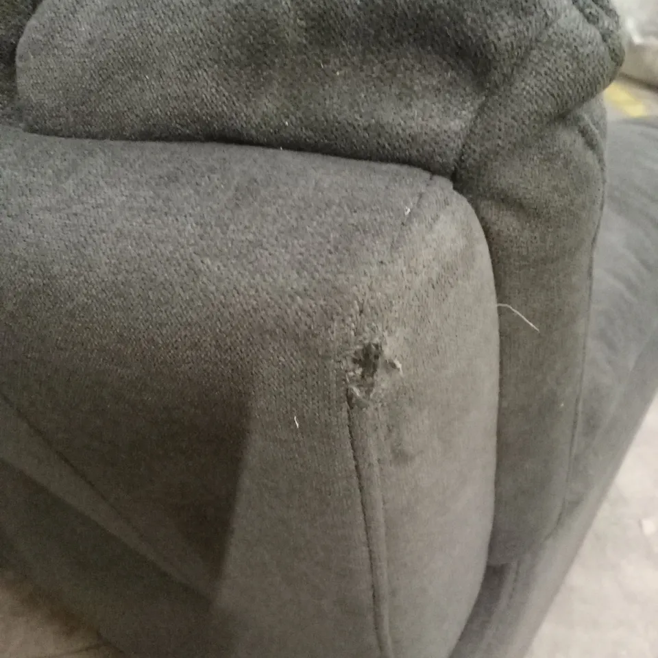ALBION CHENILLE 3 SEATER HIGH BACK MANUAL RECLINER SOFA - CHARCOAL RRP £679