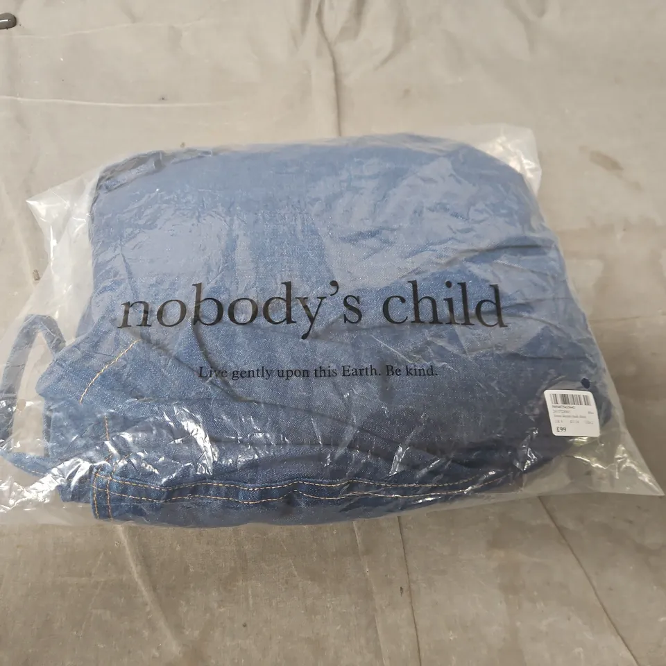 NOBODY'S CHILD DENIM MIDI DRESS – BLUE, UK 6 