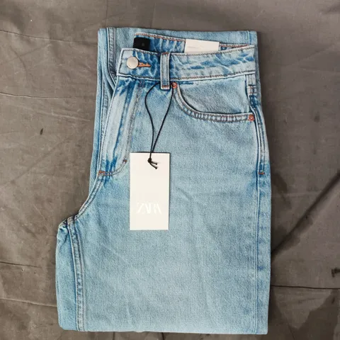ZARA REGULAR FIT JEANS IN BLUE SIZE UK 8