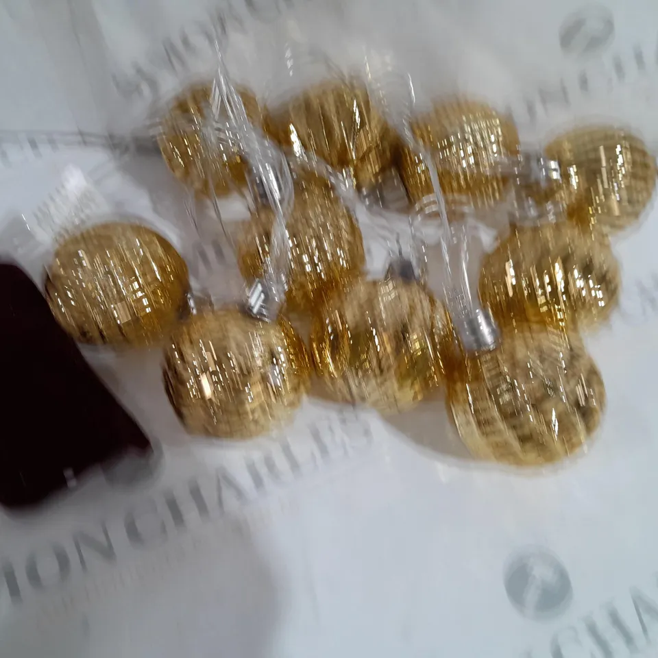 BOXED ALISON CORK MERCURY GLASS BAUBLE 10 SET