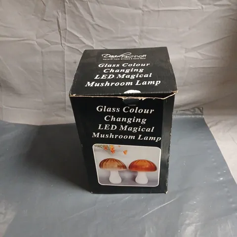 DAVID FISCHHOFF GLASS COLOUR CHANGING LED MAGICAL MUSHROOM LAMP