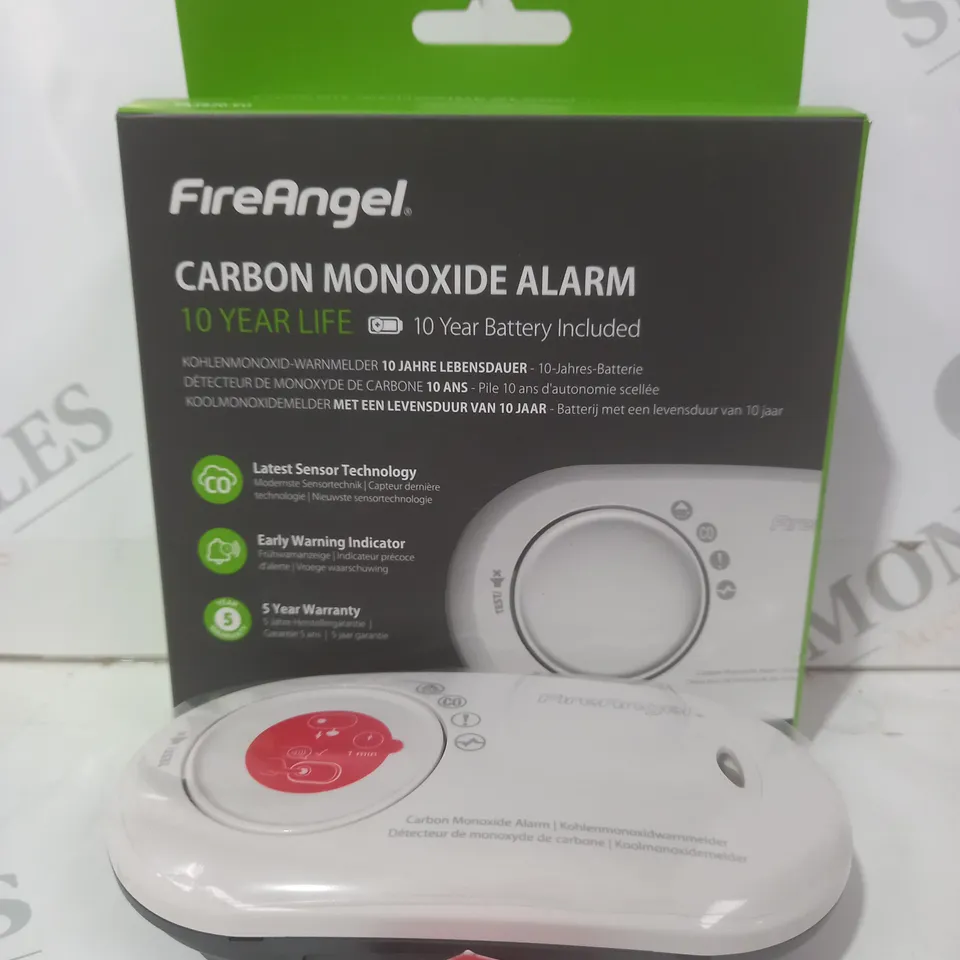 BOXED FIREANGEL CARBON MONOXIDE ALARM