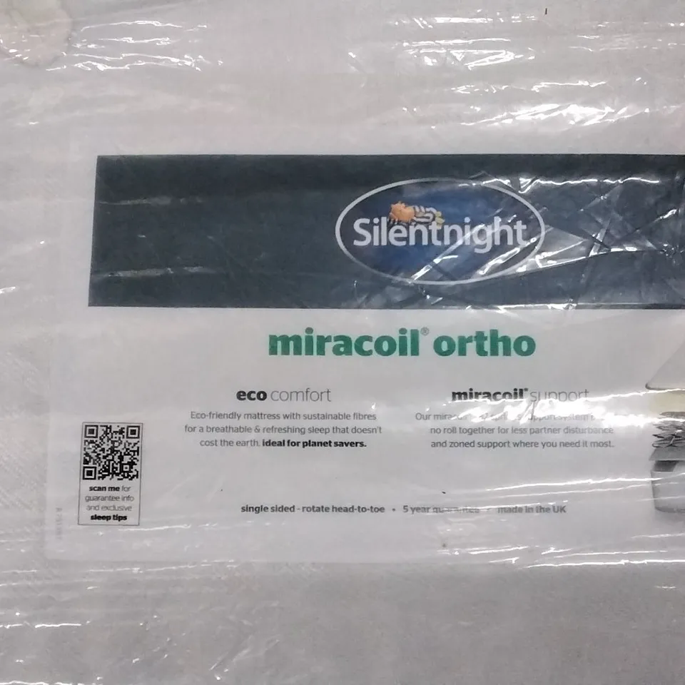 QUALITY BAGGED SILENTNIGHT MIRACOIL ORTHO 4'6" MATTRESS
