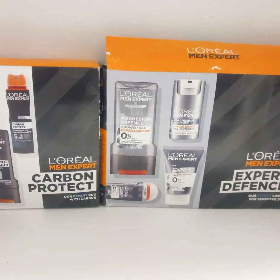 FIVE ASSORTED L'OREAL PRODUCTS  TO INCLUDE; EXPERT DEFENCE AND CARBON PROTECT