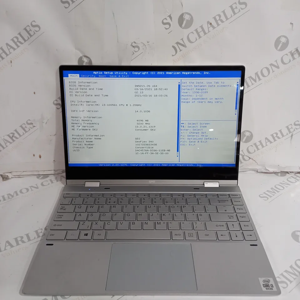 GEO GEOFLEX 340 14" 2 IN 1 CONVERTIBLE LAPTOP INTEL I3