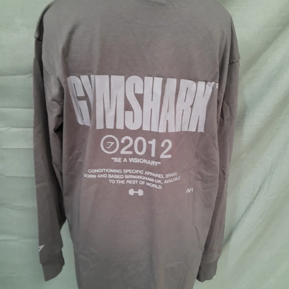 GYMSHARK BE A VISIONARY LONG SLEEVE TOP - S OVERSIZED