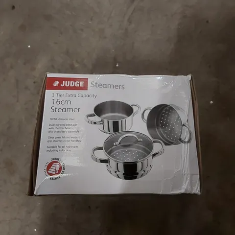BOXED JUDGE STAINLESS STEEL 3 TIER STEAMER SET (1 BOX)