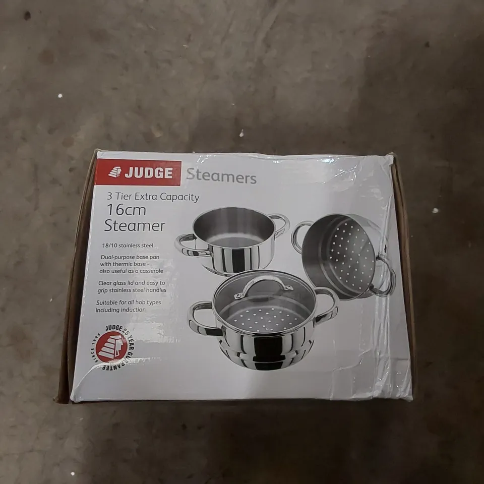 BOXED JUDGE STAINLESS STEEL 3 TIER STEAMER SET (1 BOX)