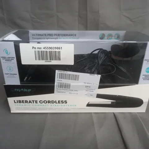 BOXED REVAMP LIBERATE CORDLESS CERAMIC COMPACT STRAIGHTENERS