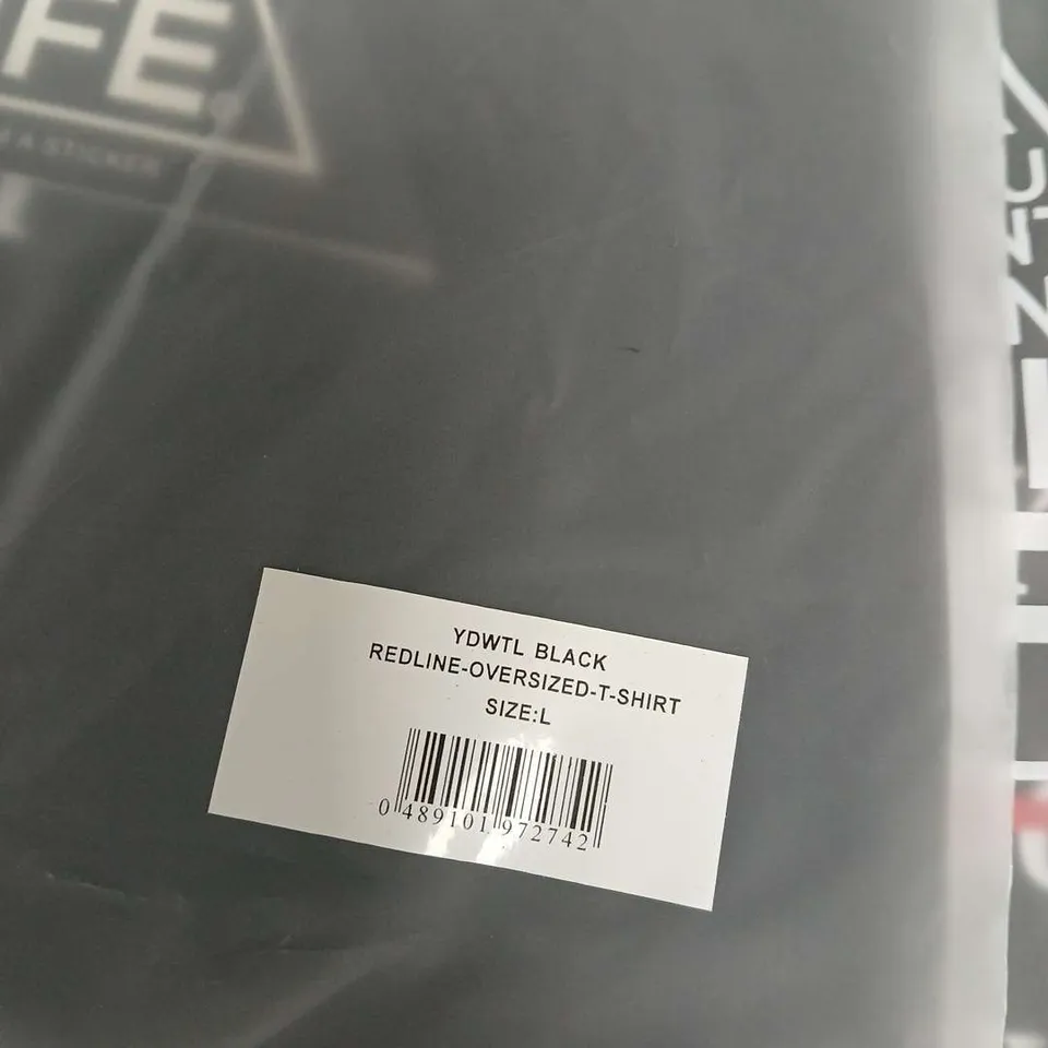 YOU DON'T WANT THIS LIFE REDLINE OVERSIZED T-SHIRT – BLACK, SIZE L – LOT OF 5