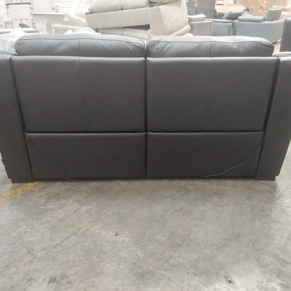 QUALITY DESIGNER ITALIAN MADE DEGANO 3-SEATER ELECTRIC RECLINING DARK BROWN LEATHER SOFA