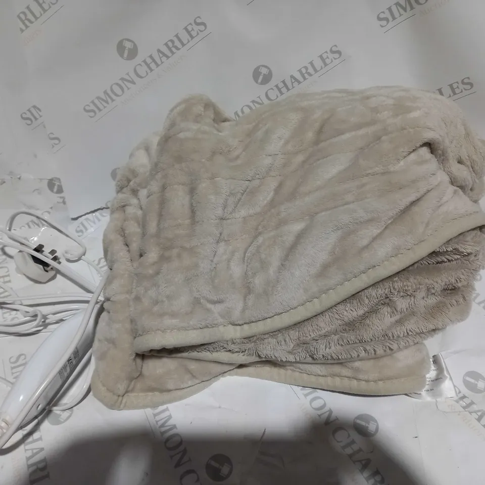 COZEE HOME VELVETSOFT HEATED THROW IN STONE 