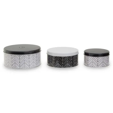 BOXED CARIYAH URBAN 3 PIECE CAKE TIN SET