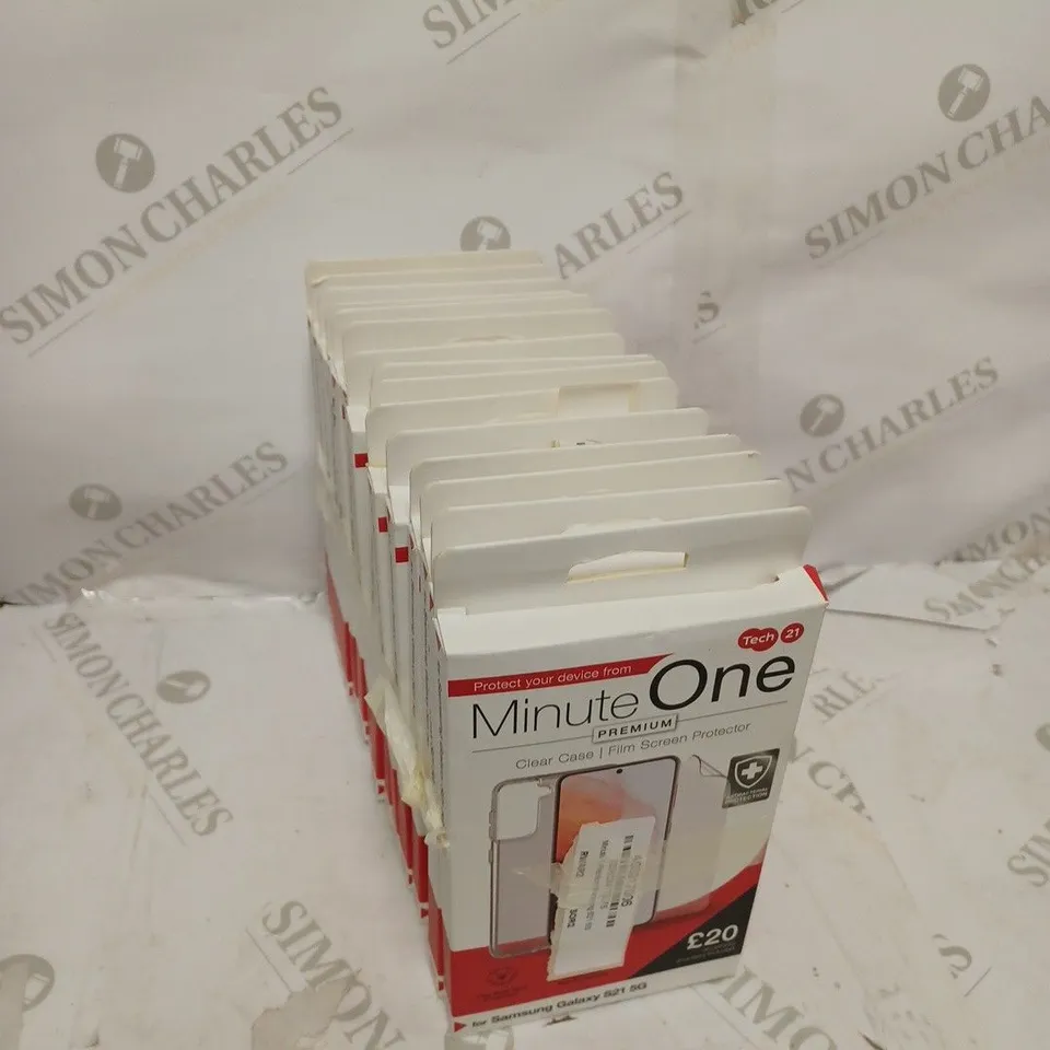 LOT OF 15 MINUTE ONE CLEAR CASE & SCREEN PROTECTOR KITS FOR SAMSUNG GALAXY S21 5G