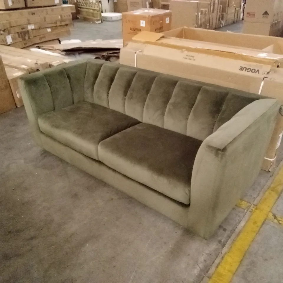 DANETTI VALENTINA 3 SEATER SOFA IN OLIVE GREEN SIGNATURE VELVET