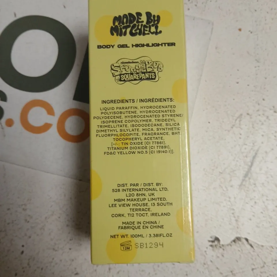 MADE BY MITCHELL SPONGEBOB SQUAREPANTS BODY GEL HIGHLIGHTER – 100ML