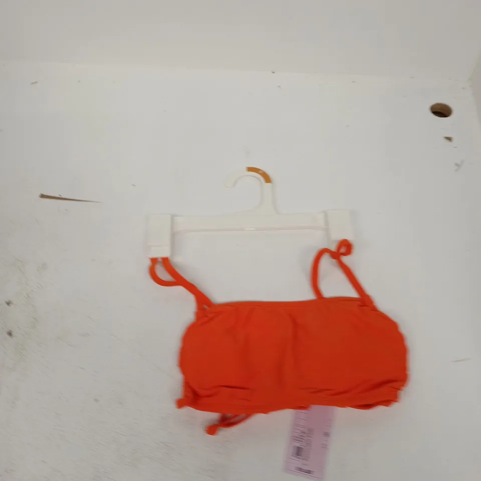 BOX OF APPROXIMATELY 12 WILD FABLE ORANGE BIKINI TOPS IN ASSORTED SIZES 