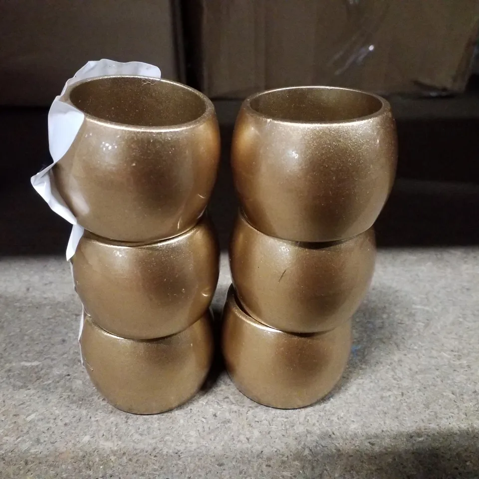 BOXED ARGON TABLEWARE - METALLIC NAPKIN RINGS - 4.5CM