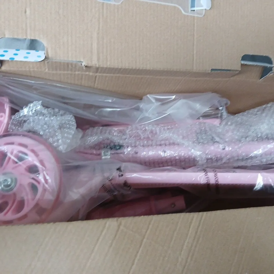 BOXED ZINC 3IN1 MY FIRST MINI TRI SCOOTER & RIDE ON IN PINK