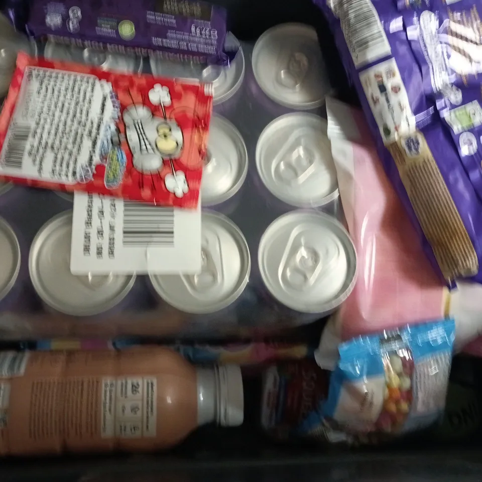 APPROXIMATELY 10 ASSORTED FOOD AND DRINK ITEMS TO INCLUDE RAINBOW DROPS, TENZING, ETC