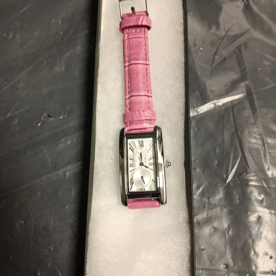 LADIES STOCKWELL WATCH – TEXTURED DIAL WITH SUB DIAL SECONDS HAND – LEATHER STRAP