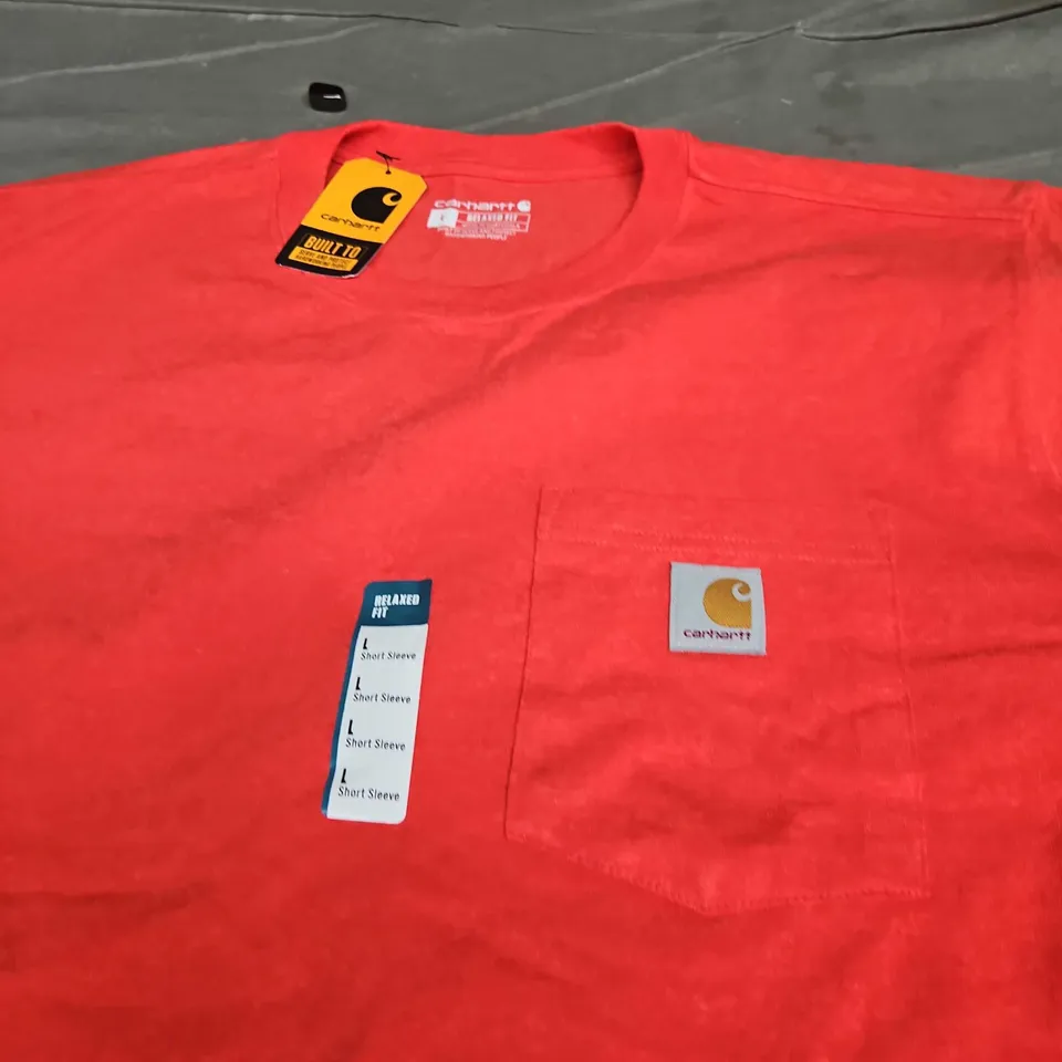 CARHARTT RELAXED FIT HEAVYWEIGHT SHORT SLEEVE POCKET TEE - SIZE LARGE