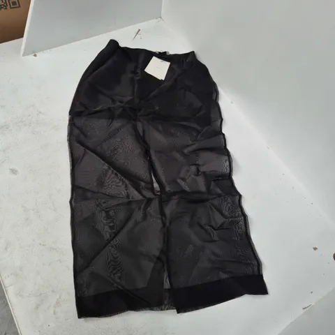 DISSH SIAN BLACK ORGANZA MIDI SKIRT IN BLACK - SIZE 12
