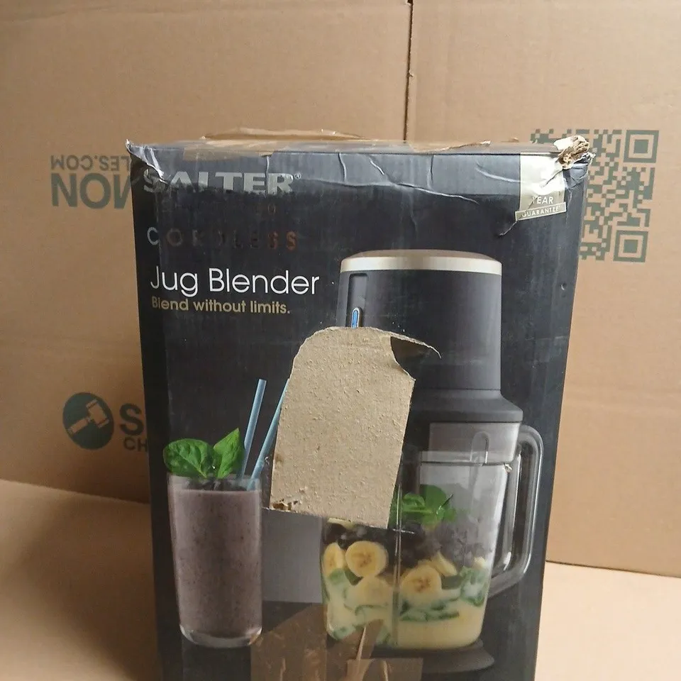SALTER COLOUR JUG BLENDER WITH GRINDER/CHOPPER ATTACHMENT