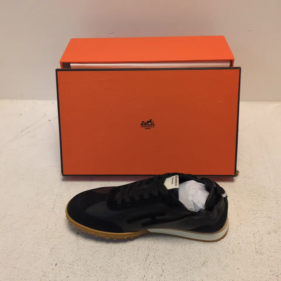 HERMÈS PARIS SNEAKERS – BLACK TRAINERS, BOXED (EU 43)