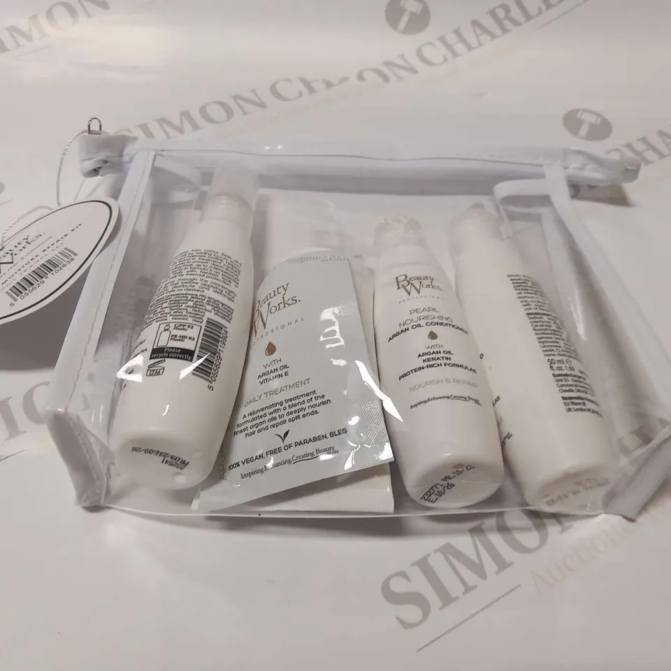 BEAUTY WORKS LUXURY HAIR EXTENSIONS ARGAN MOISTURE REPAIR KIT 50ML TRAVEL SET