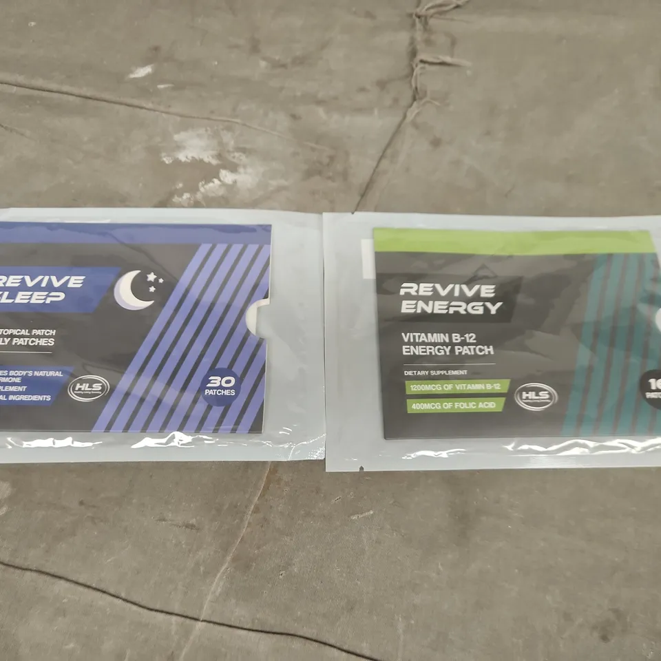 TOTE OF APPROXIMATELY 20 REVIVE ENERGY AND SLEEP PATCHES