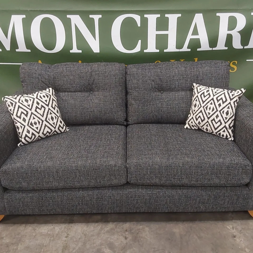 PRENT FABRIC 3 SEATER SOFA - CHARCOAL  RRP £899