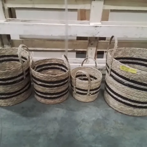 BRAMBLY COTTAGE WATER HYACINTH BASKETS SET OF 4